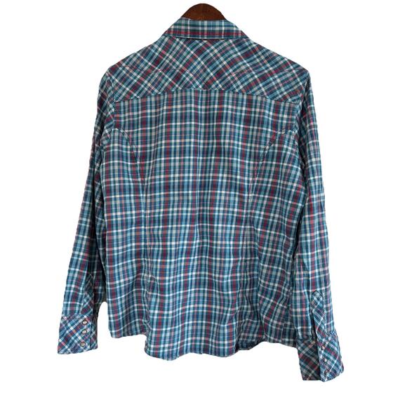 Columbia Snowy Nook Shirt Women’s XL Pink Long Sleeve Flannel Pearl Snap Western - Picture 8 of 15